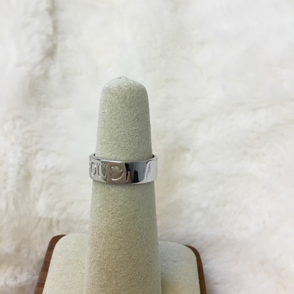 Sterling Silver Heart Crystal "I Love You" Ring - Picture 7 of 13